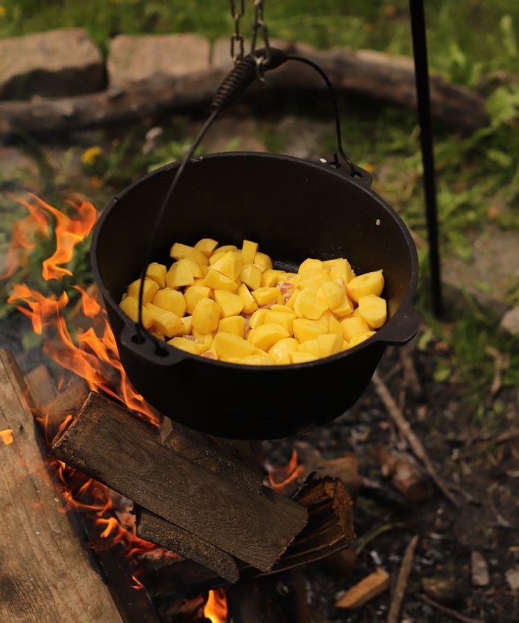 Kochen auf dem offenen Feuer